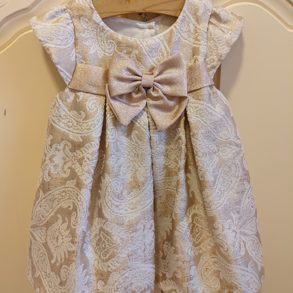 Jessica Simpson Gold Dress 6-9mo.